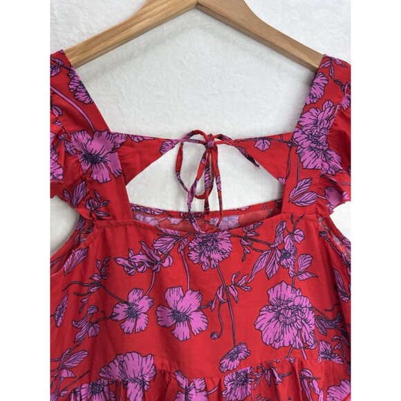 Band of The Free Women's Red Floral Dress Size Medium NWT - Picture 8 of 14